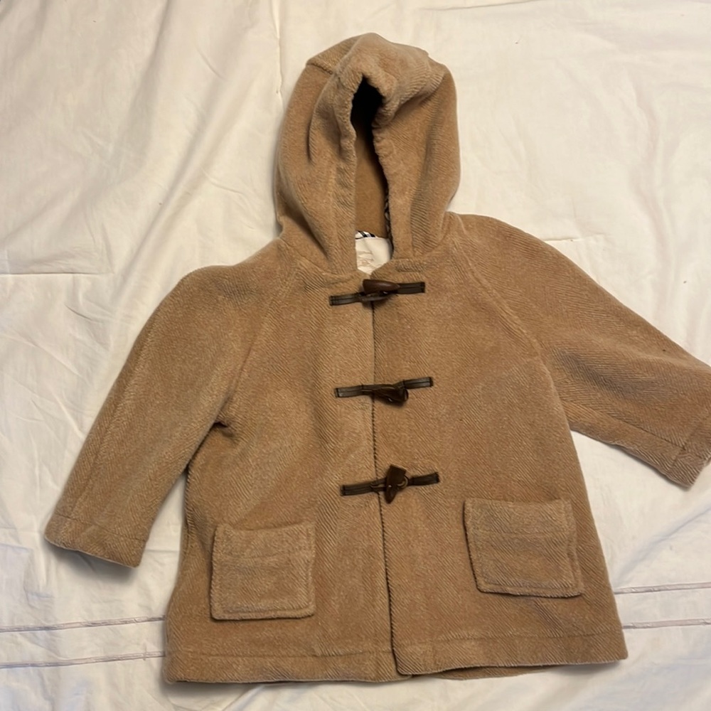 Toddler BURBERRY toggle coat. Great condition!! Unisex!